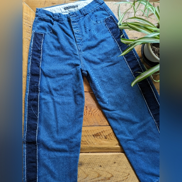 Zara, distressed jeans, size 6, cotton, two tone - Picture 1 of 5